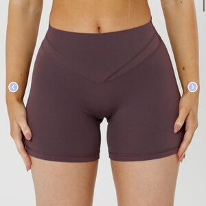 Paragon Fitwear Women's High-Waisted Bike Shorts - cranberry